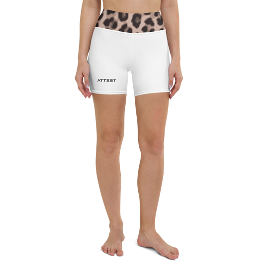 ATTEST Creation White Lynx Active Shorts