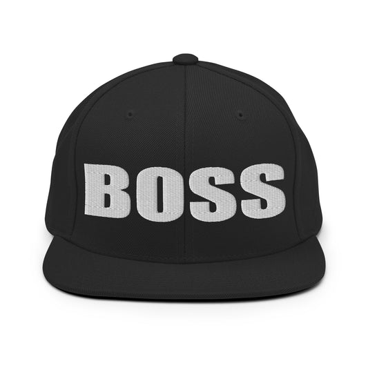 BOSS Puff Embroidery Snapback Hat